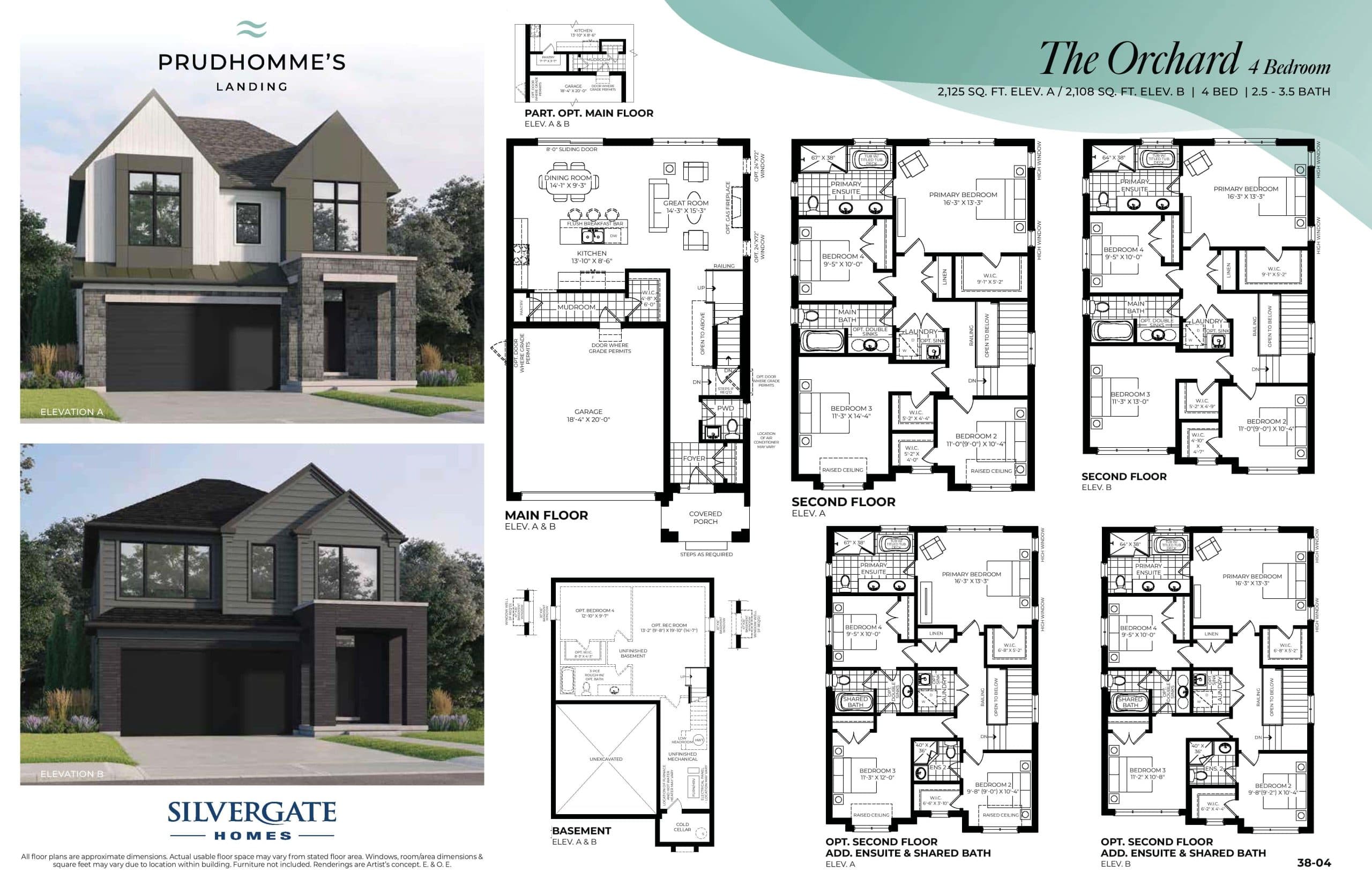The Orchard (4bed) Floor Plan at Prudhomme's Landing - Single-Family Homes - 2125 sq.ft