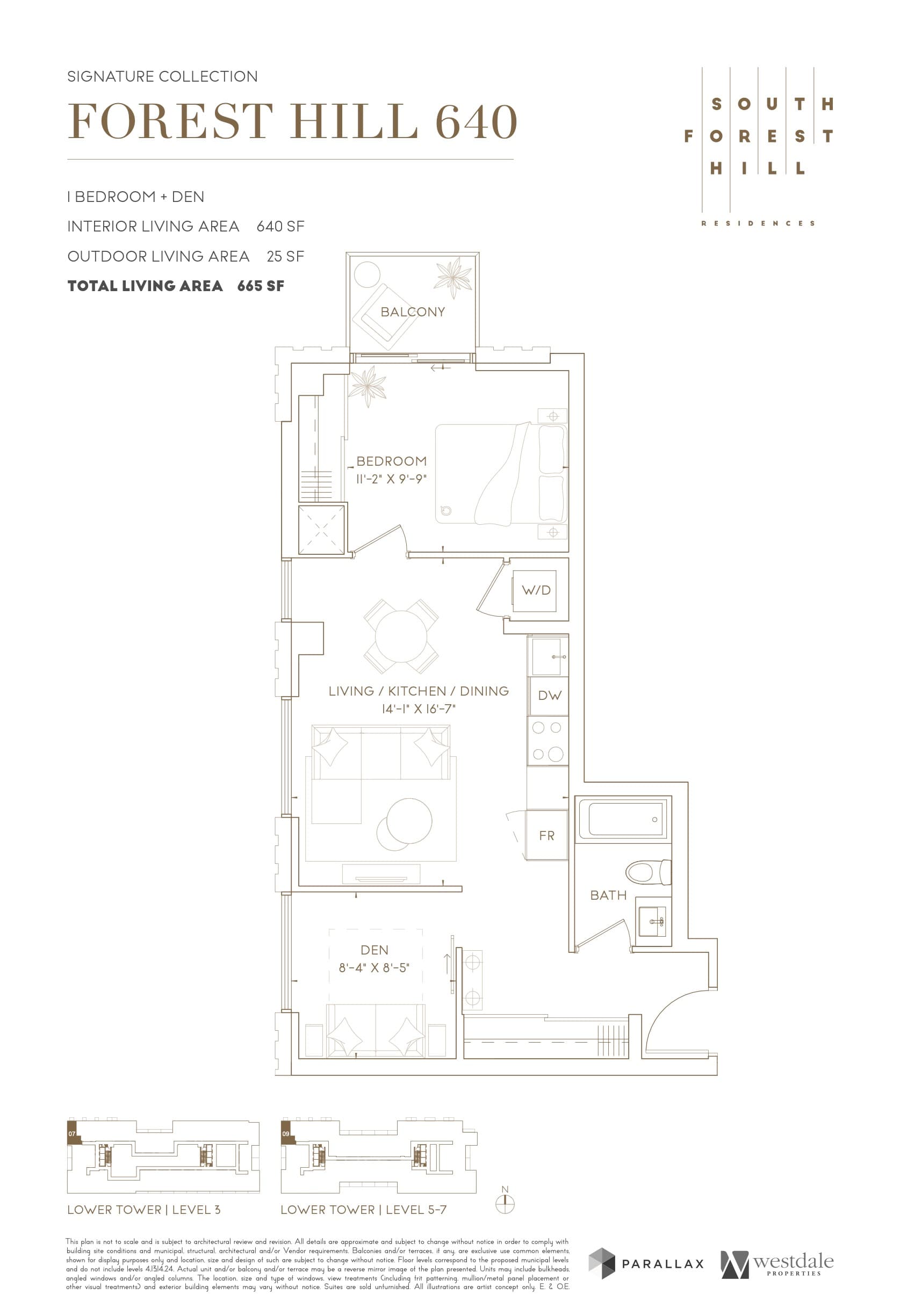 Forest Hill 640 Floor Plan at South Forest Hill Residences - 640 sq.ft