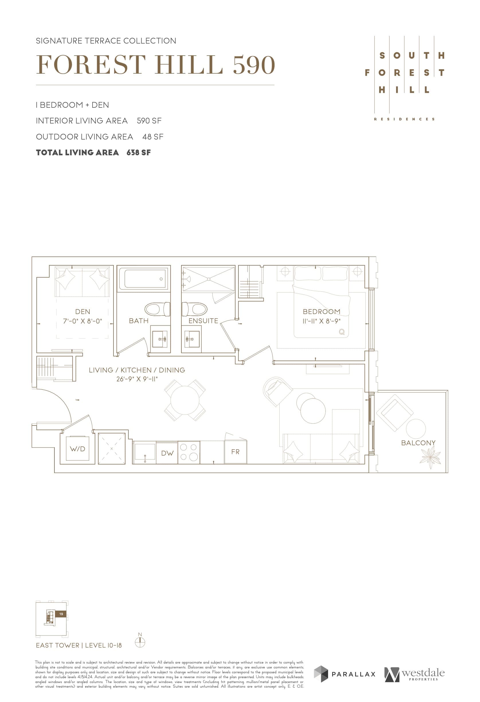Forest Hill 590 Floor Plan at South Forest Hill Residences - 590 sq.ft