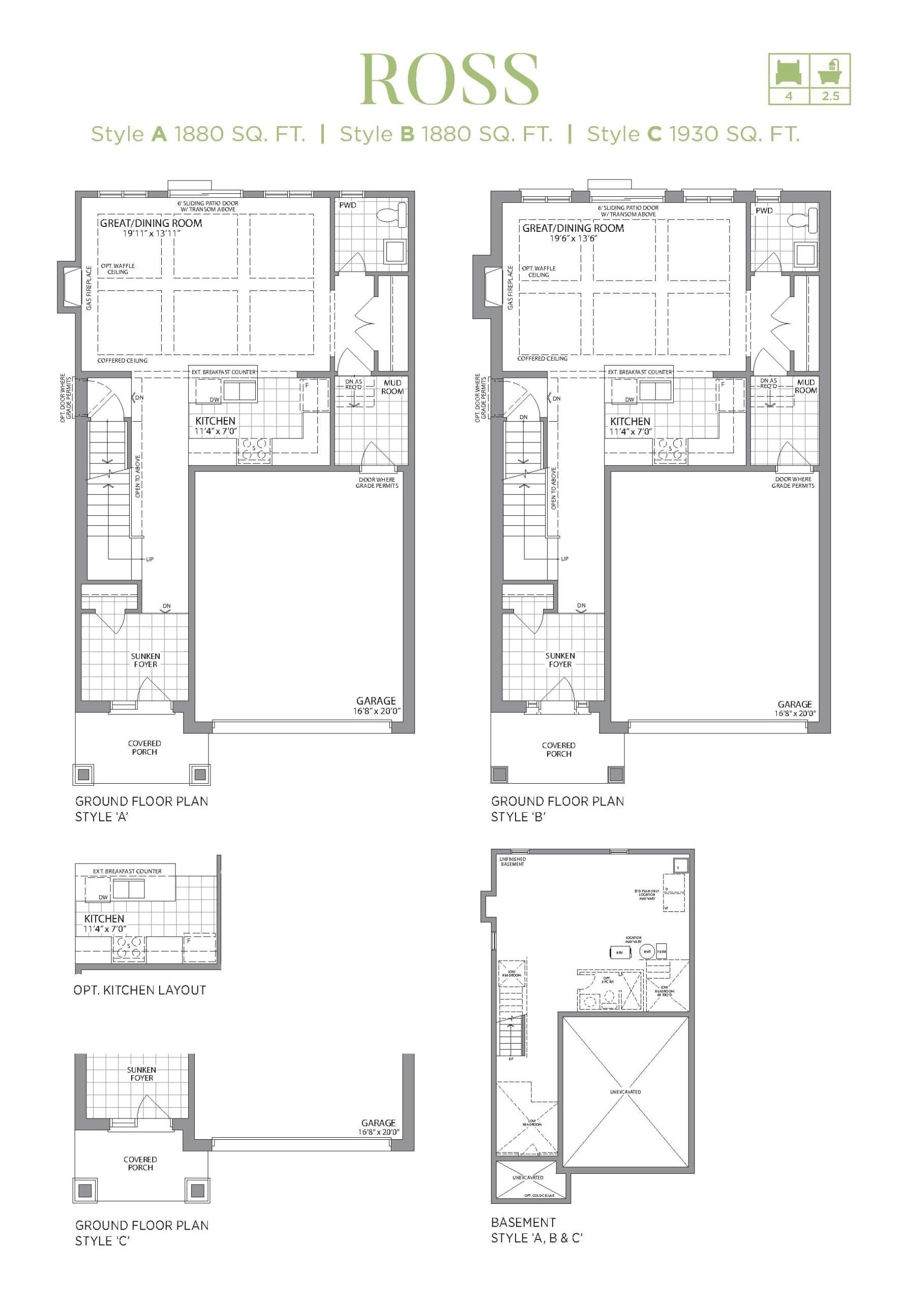 Ross Floor Plan at Erin Glen by Lakeview Homes - 1930 sq.ft