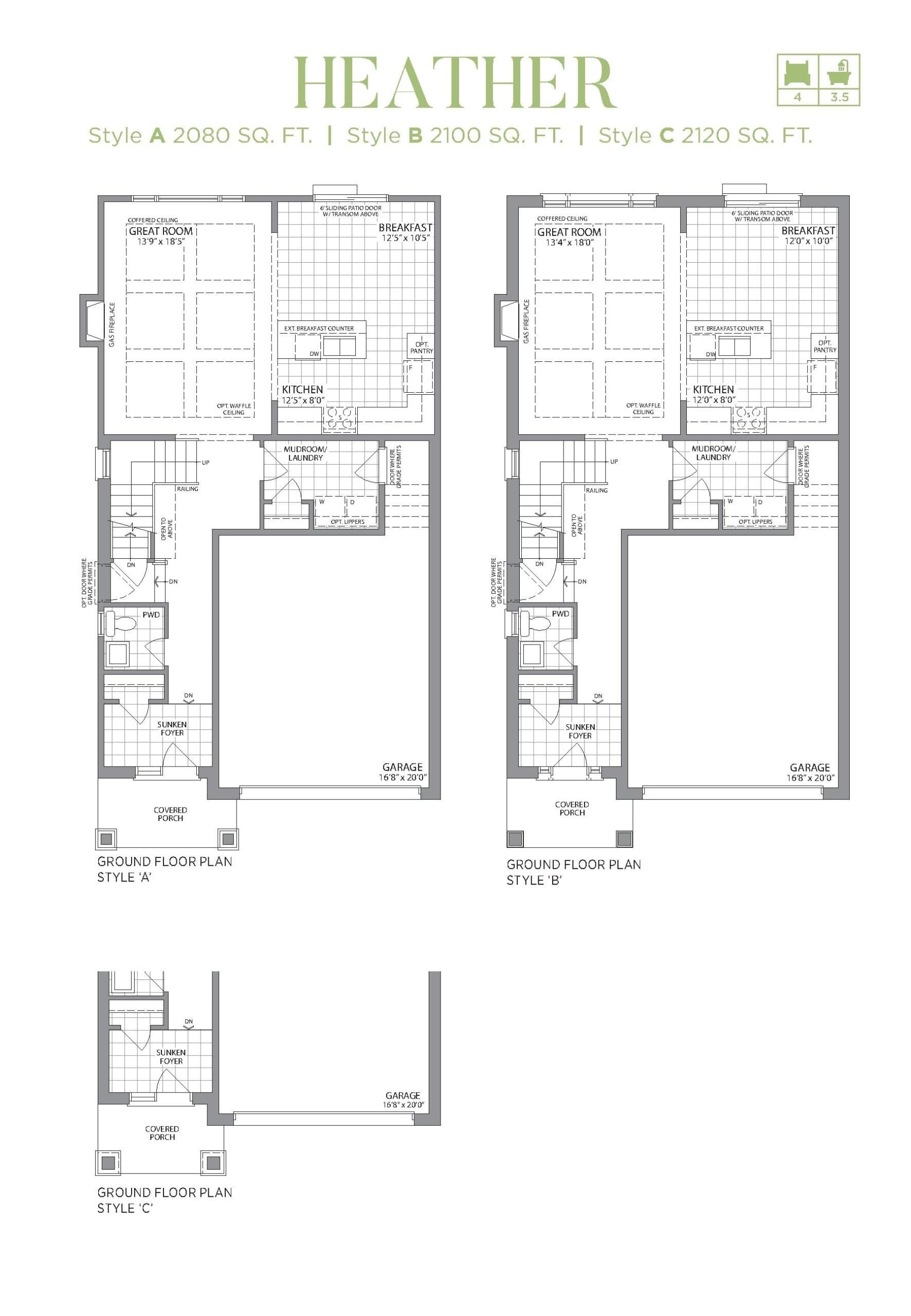 Heather Floor Plan at Erin Glen by Lakeview Homes - 2120 sq.ft