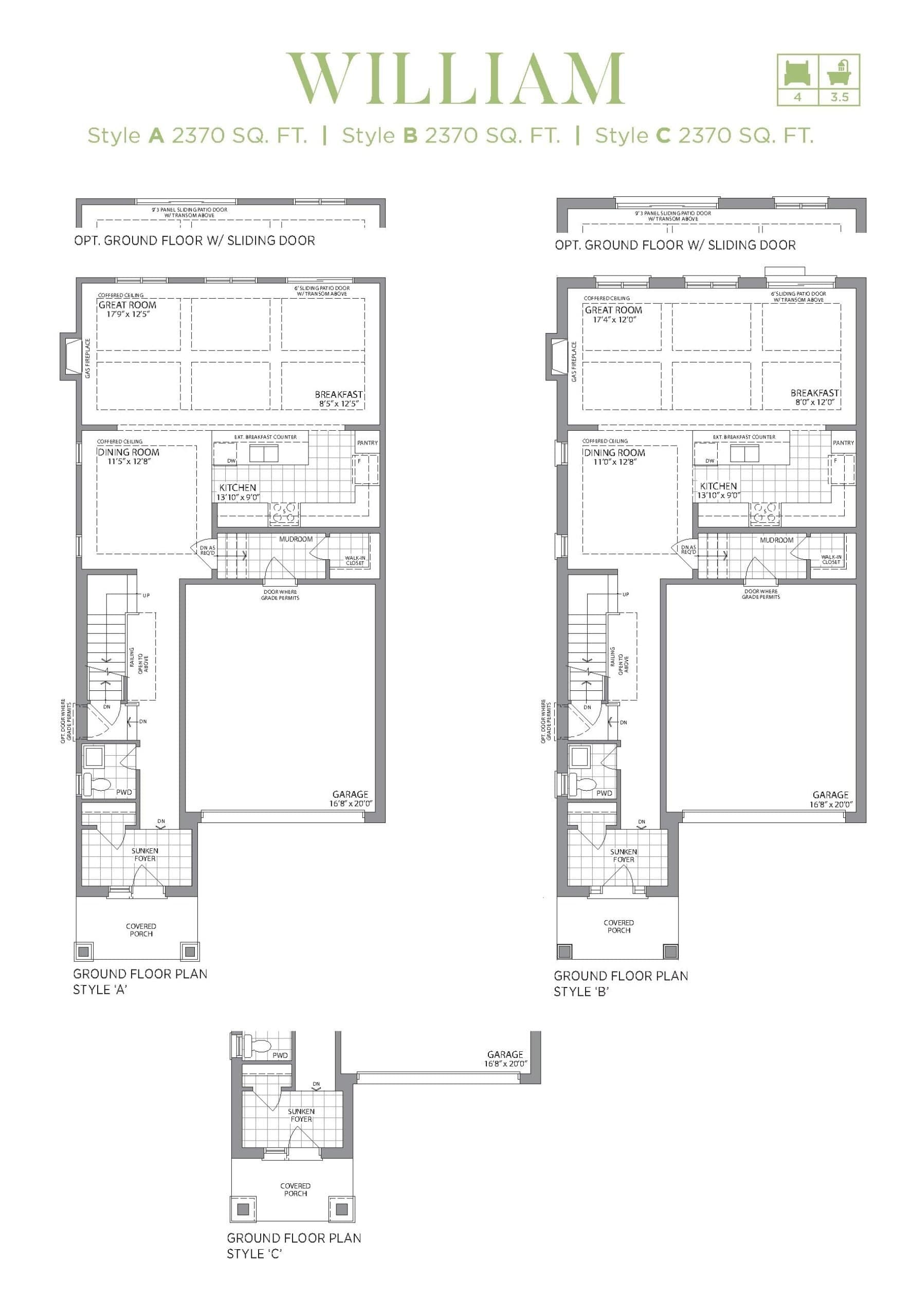 William Floor Plan at Erin Glen by Lakeview Homes - 2370 sq.ft