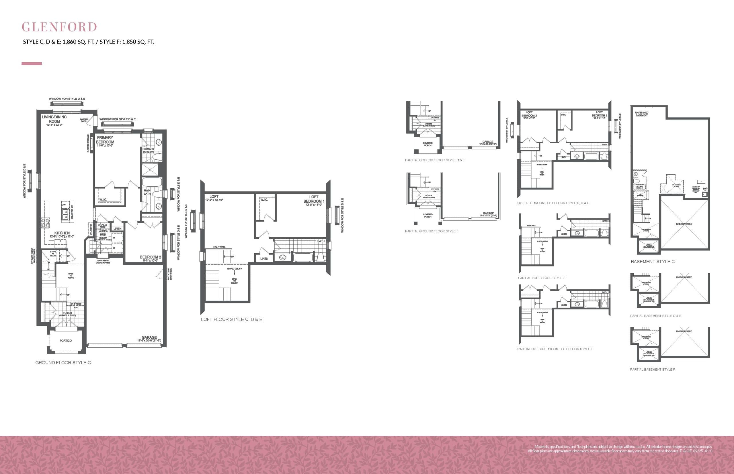 Glenford Floor Plan at The Cornerstone Collection at Heartland - 1860 sq.ft