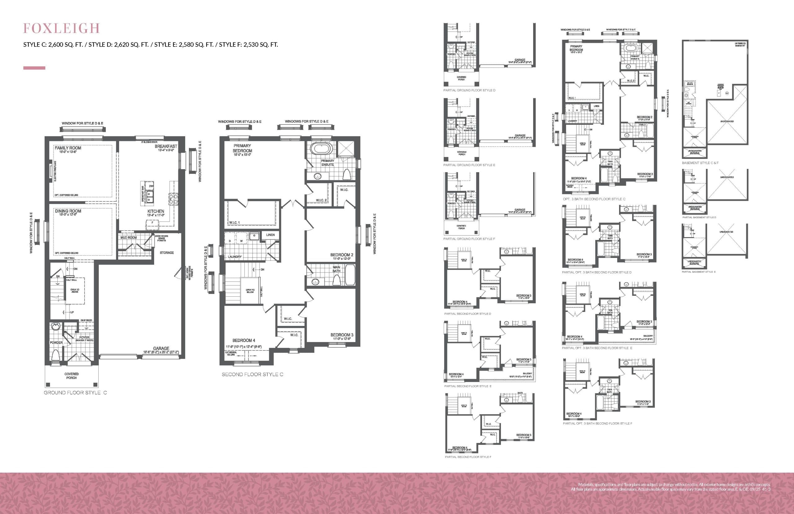 Foxleigh Floor Plan at The Cornerstone Collection at Heartland - 2600 sq.ft